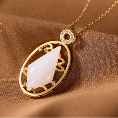 Dây chuyền cẩm thạch bạch ngọc