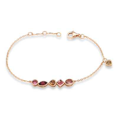 Lắc tay vàng 18K mix đá quý