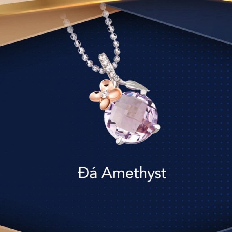 Dây chuyền đá Amethyst